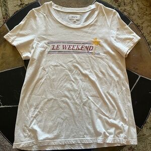 Le Weekend (French) Anthropologie Tee  Womens Small
